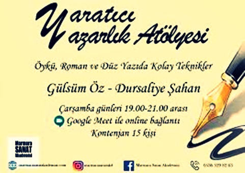 Marmara Sanat | Yaratıcı Yazarlık Atölyesi