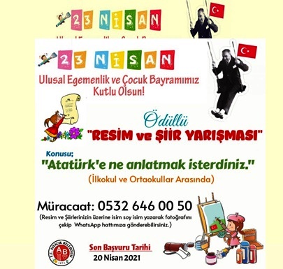 23 Nisan Ulusal Egemenlik bayramına özel resim ve şiir yarışması